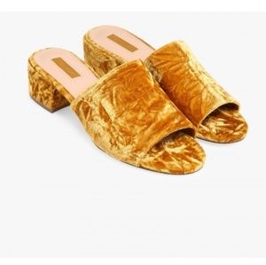 Forever 21 Crushed Velvet Mules
